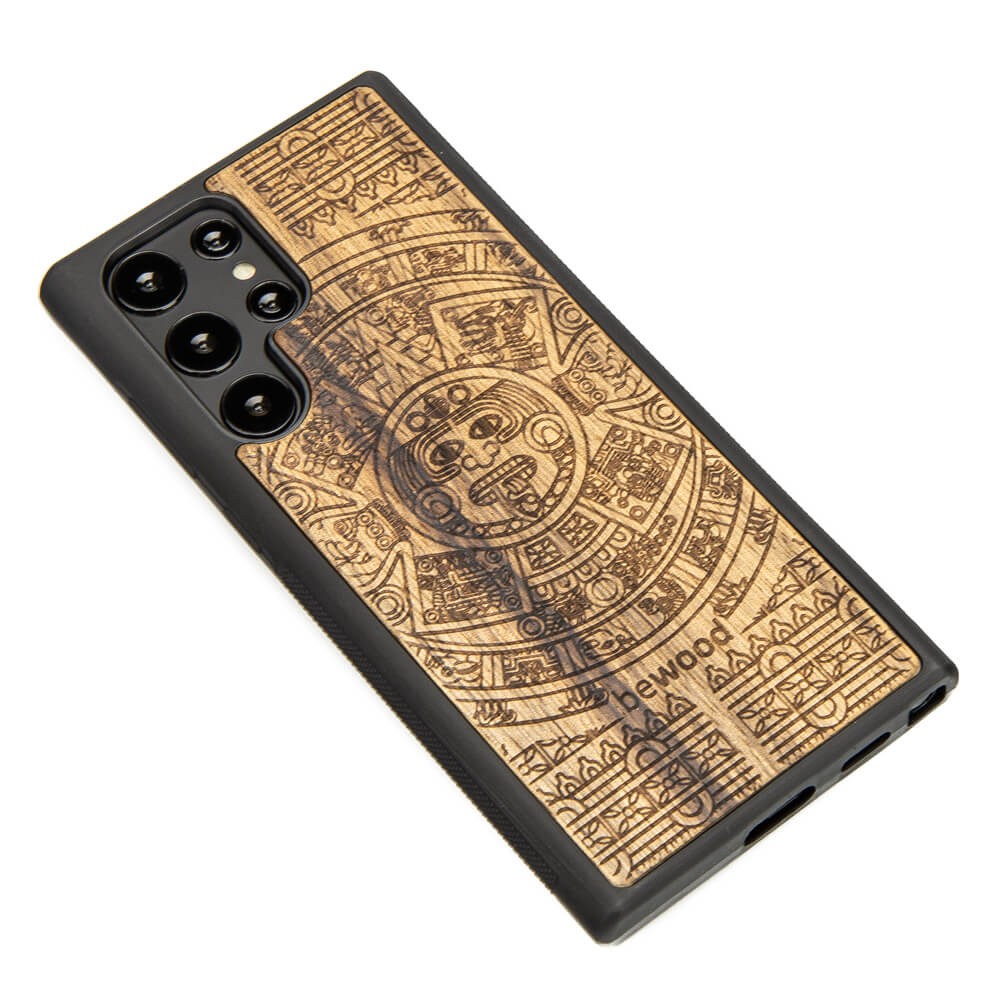 Samsung Galaxy S22 Ultra Aztec Calendar Frake Wood Case