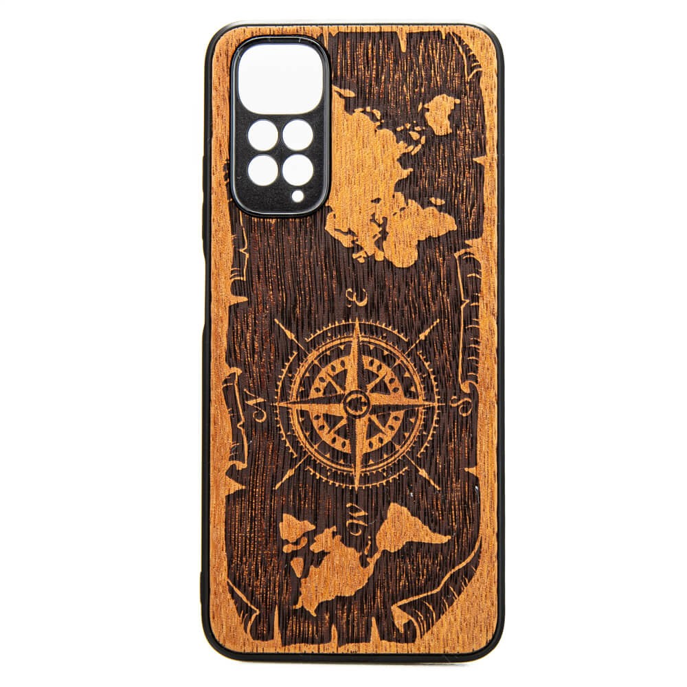 Xiaomi Redmi Note 11 / 11S Compass Merbau Wood Case