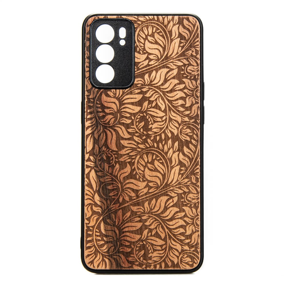 Oppo Reno 6 5G Leafs Apple Tree Wood Case