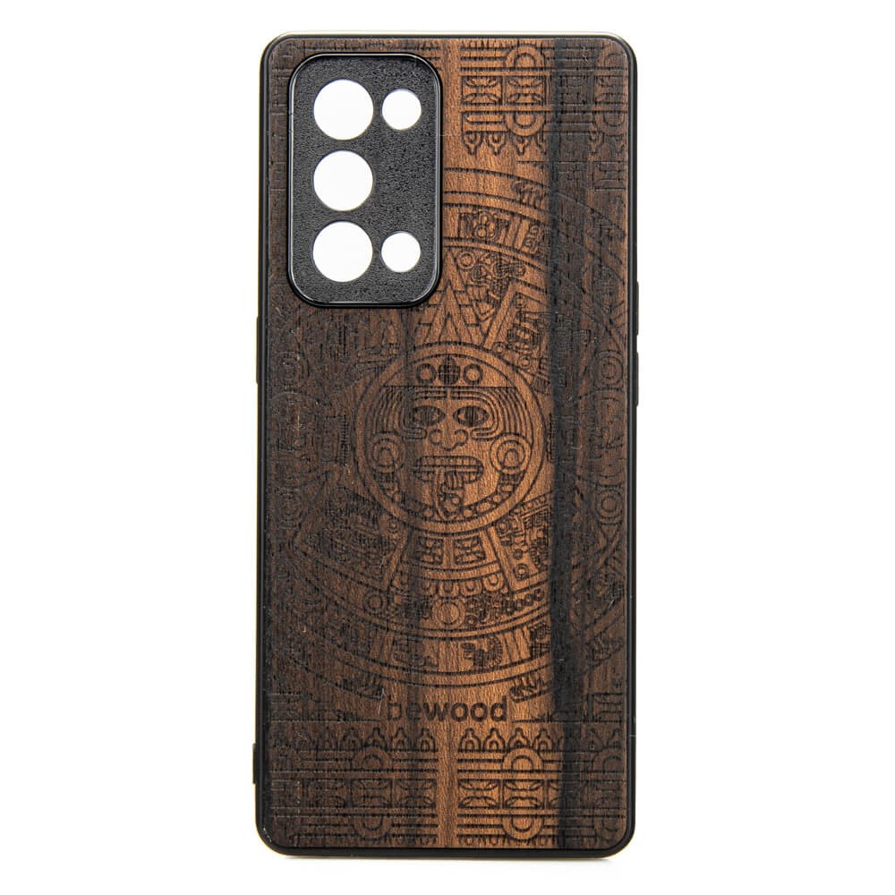 Oppo Reno 6 Pro Aztec Calendar Ziricote Wood Case