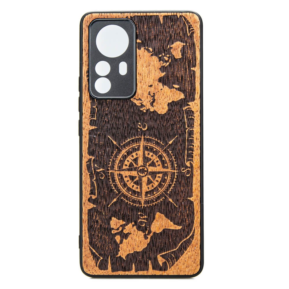 Xiaomi 12 Pro Compass Merbau Wood Case