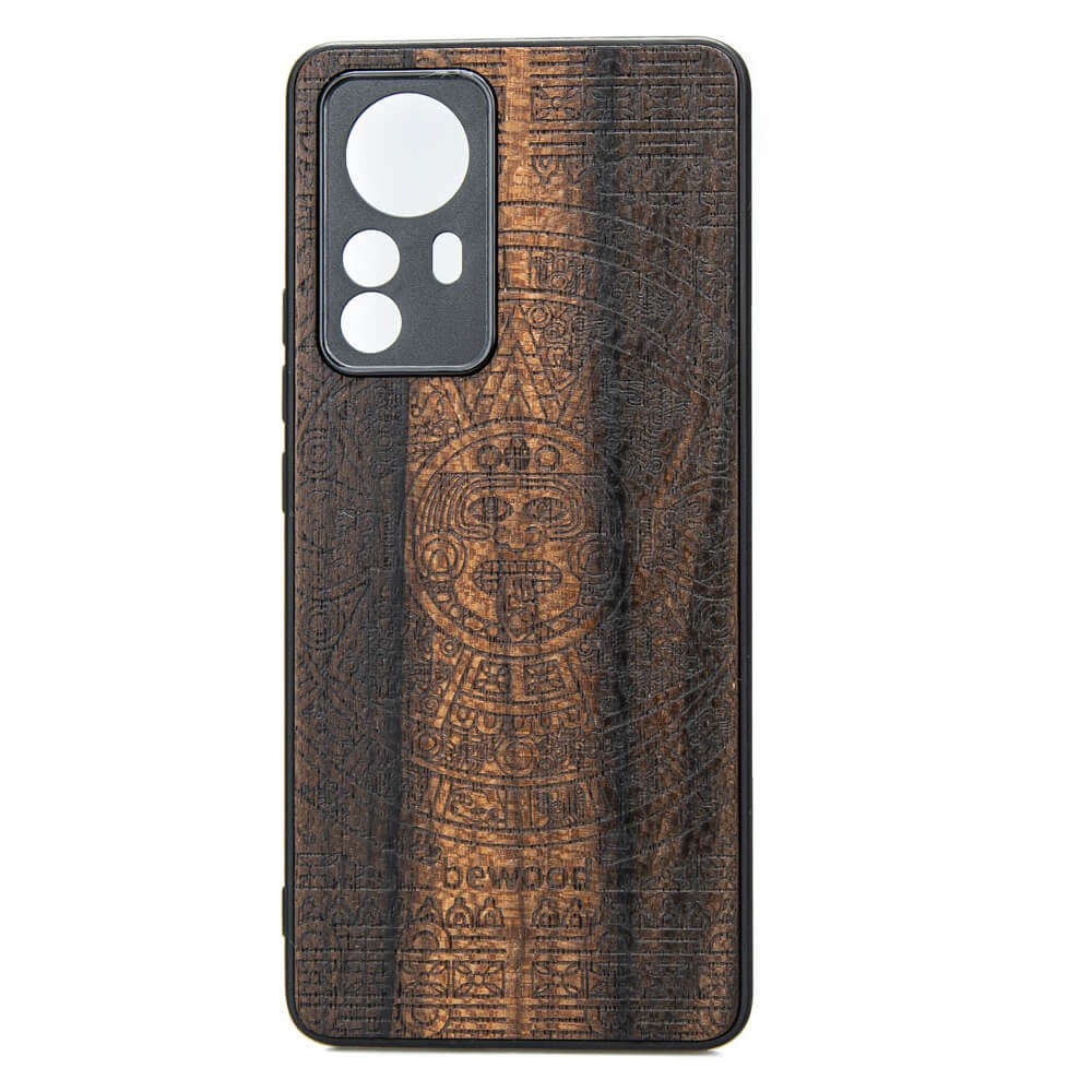 Drewniane Etui Xiaomi 12 Pro KALENDARZ AZTECKI ZIRICOTE