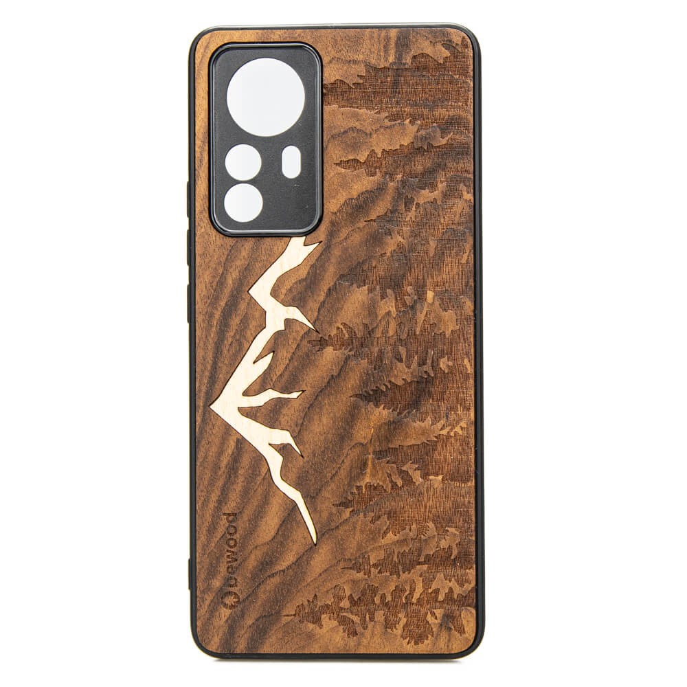 Xiaomi 12 Pro Mountains Imbuia Wood Case