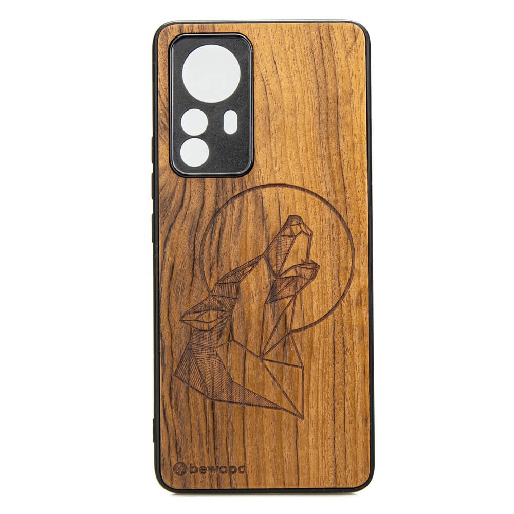 Xiaomi 12 / 12X Wolf Imbuia Wood Case