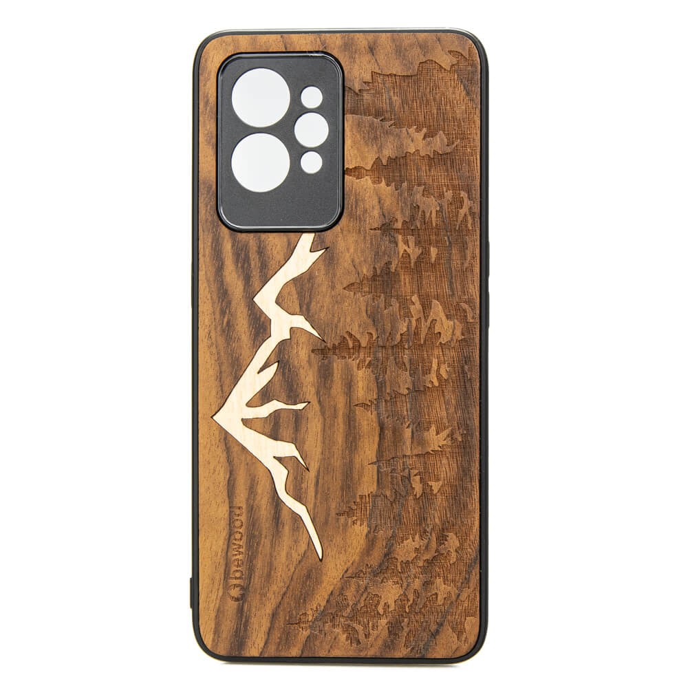 Realme GT 2 Pro Mountains Imbuia Wood Case
