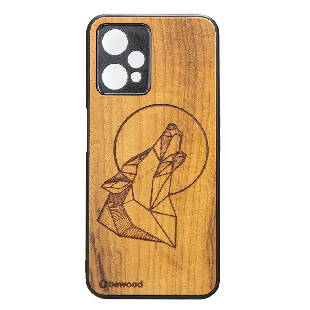 Realme 9 Pro Wolf Imbuia Wood Case