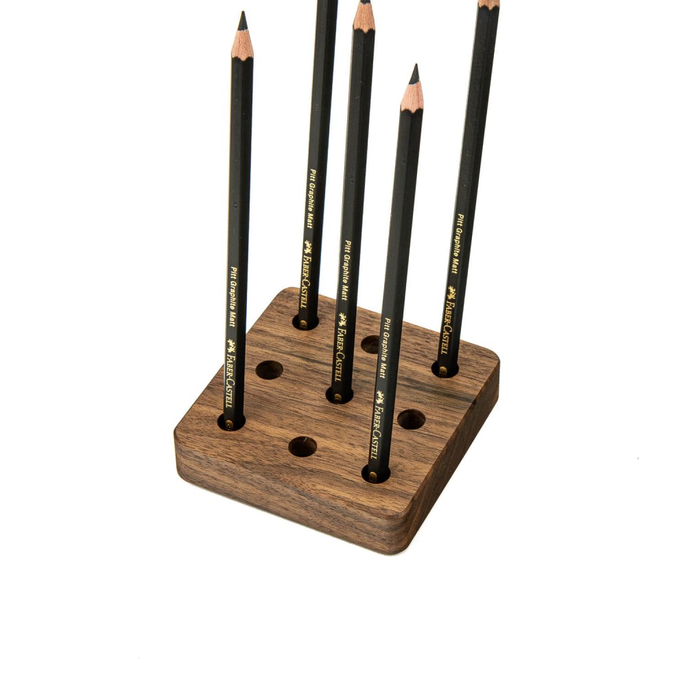 Wooden Pen Stand Organizer - Walnut