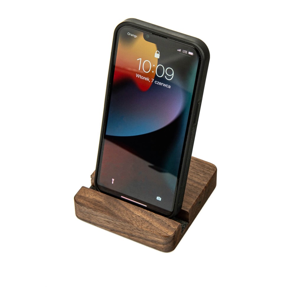 Wooden Phone Stand Organizer - Walnut