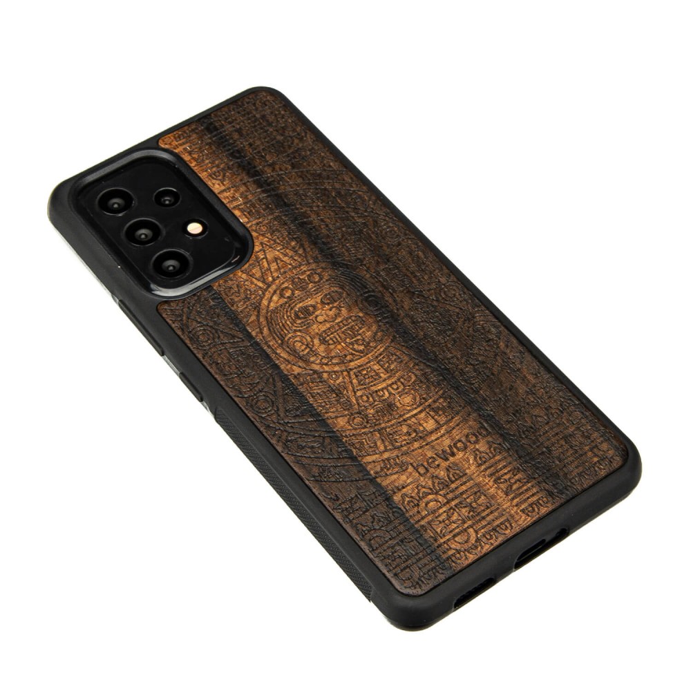 Samsung Galaxy A13 4G Aztec Calendar Ziricote Wood Case