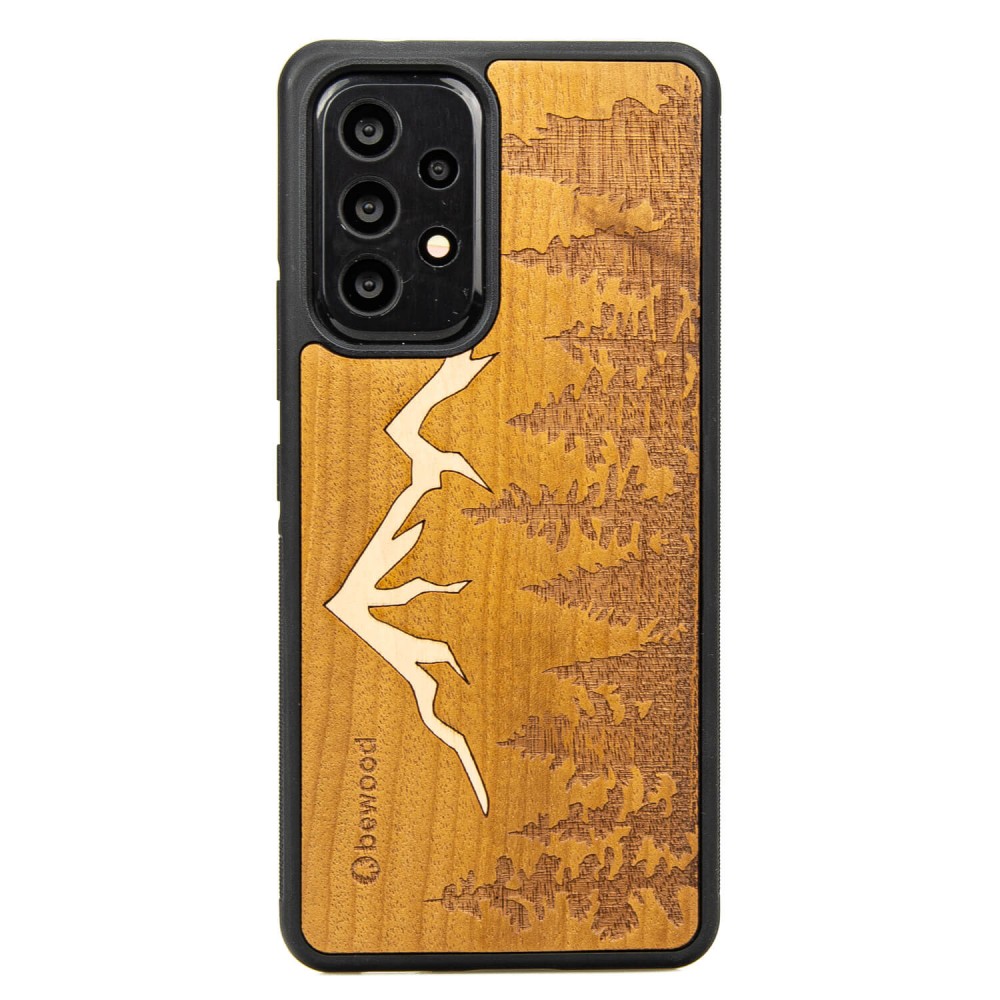 Samsung Galaxy A13 4G Mountains Imbuia Wood Case