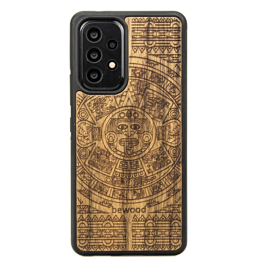 Samsung Galaxy A73 5G Aztec Calendar Frake Wood Case