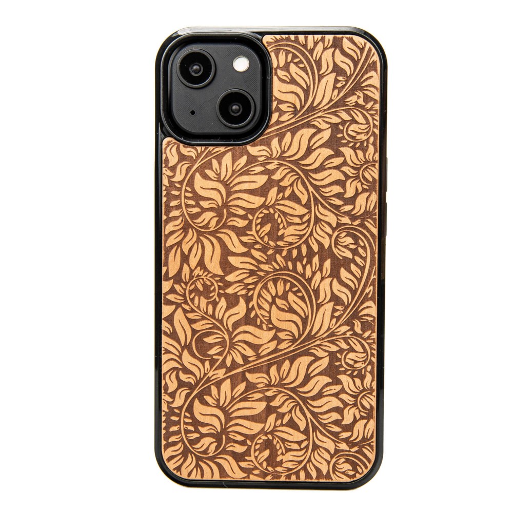 Drewniane Etui Bewood na iPhone 14 LIŚCIE JABŁOŃ