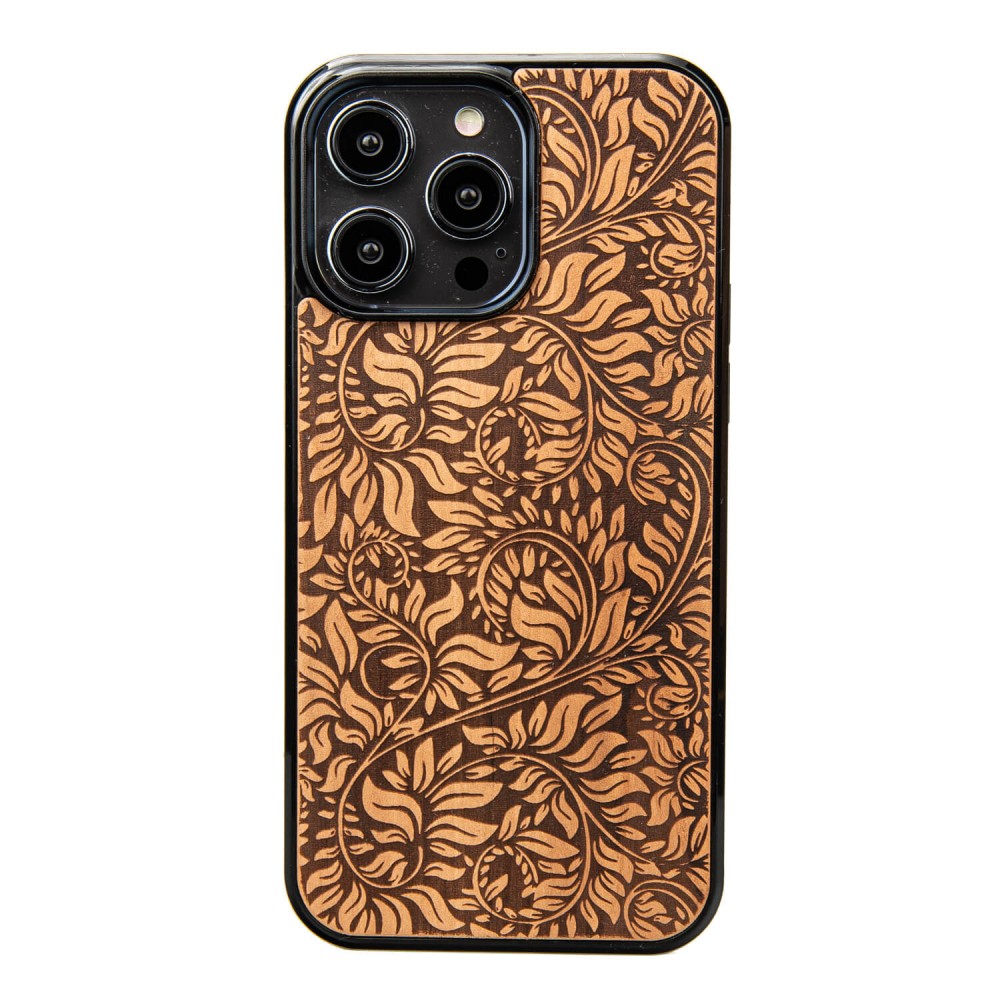 Drewniane Etui Bewood na iPhone 14 Pro Max LIŚCIE JABŁOŃ