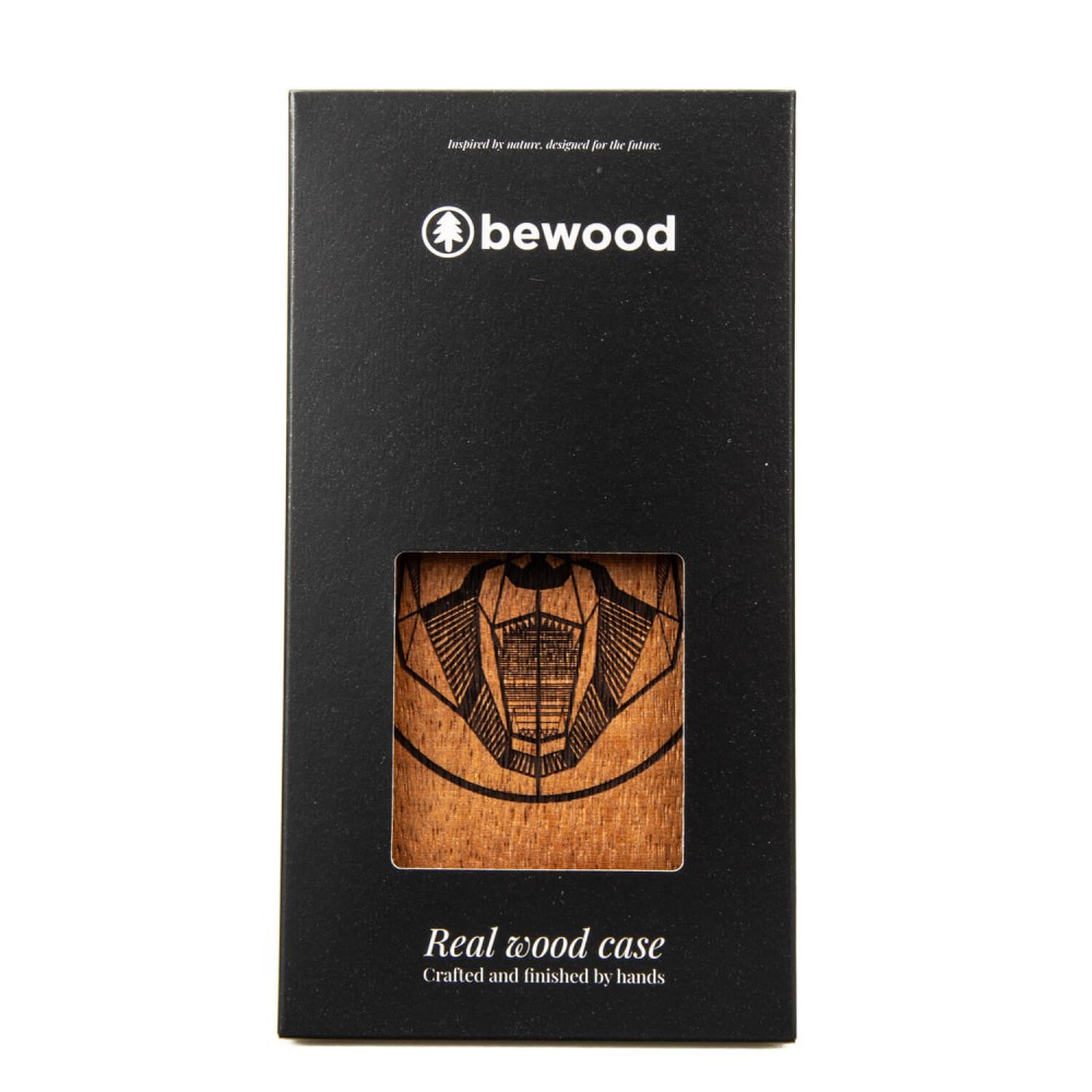 Drewniane Etui Bewood na iPhone 14 Plus NIEDŹWIEDŹ MERBAU