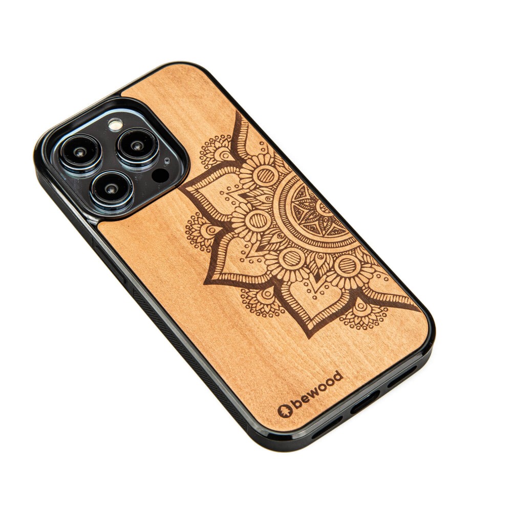 Apple iPhone 14 Pro Mandala Apple Tree Bewood Wood Case