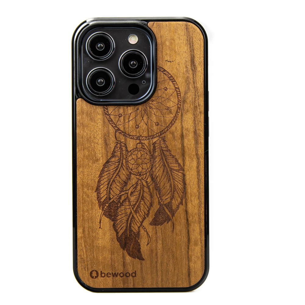 Drewniane Etui Bewood na iPhone 14 Pro ŁAPACZ SNÓW IMBUIA