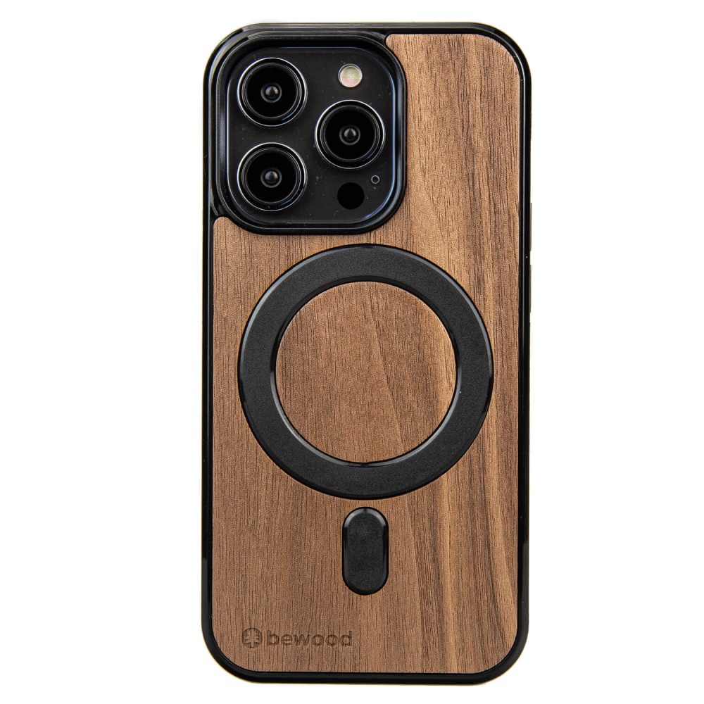 Drewniane Etui Bewood na iPhone 14 Pro Orzech Amerykański MagSafe