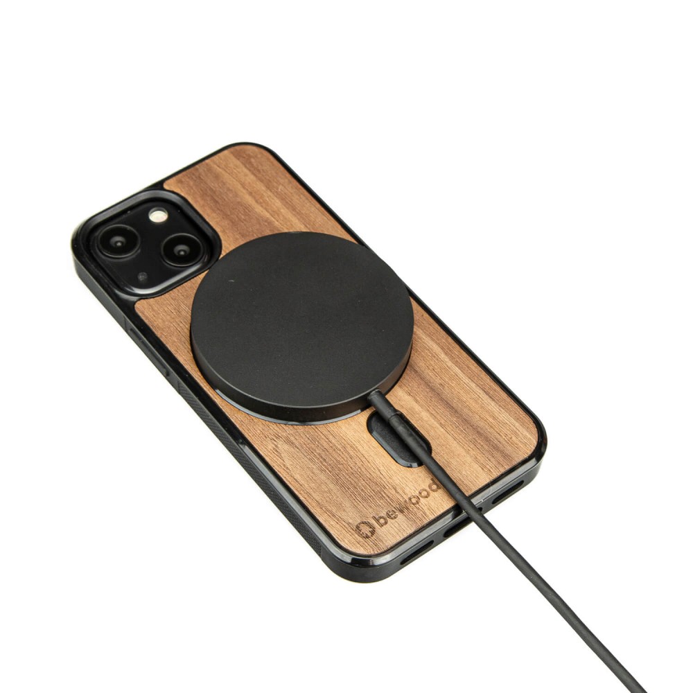 Drewniane Etui Bewood na iPhone 13 Mini Orzech Amerykański MagSafe