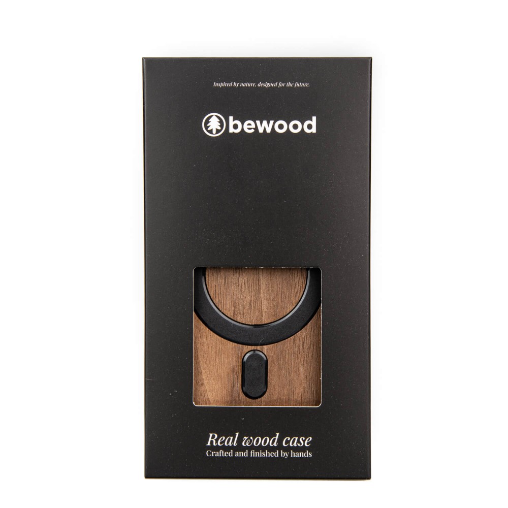 Drewniane Etui Bewood na iPhone 12/12 Pro Orzech Amerykański MagSafe