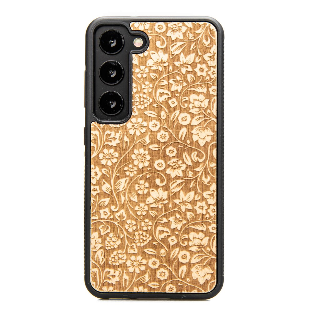 Samsung Galaxy S23 Flowers Anigre Bewood Wood Case