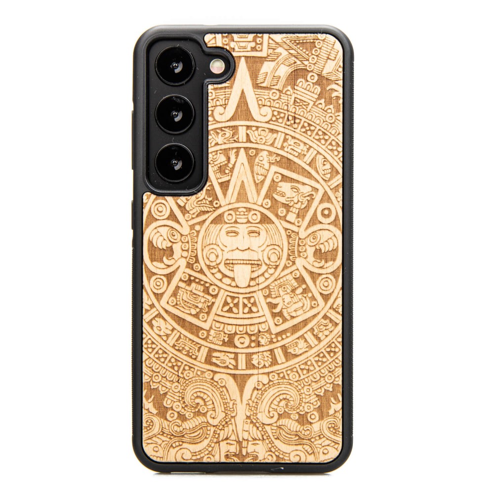 Samsung Galaxy S23 Aztec Calendar Anigre Bewood Wood Case