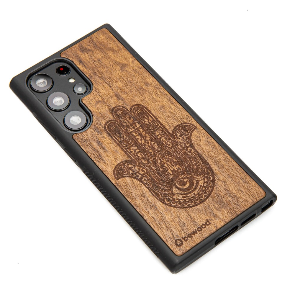 Samsung Galaxy S23 Ultra Hamsa Imbuia Bewood Wood Case