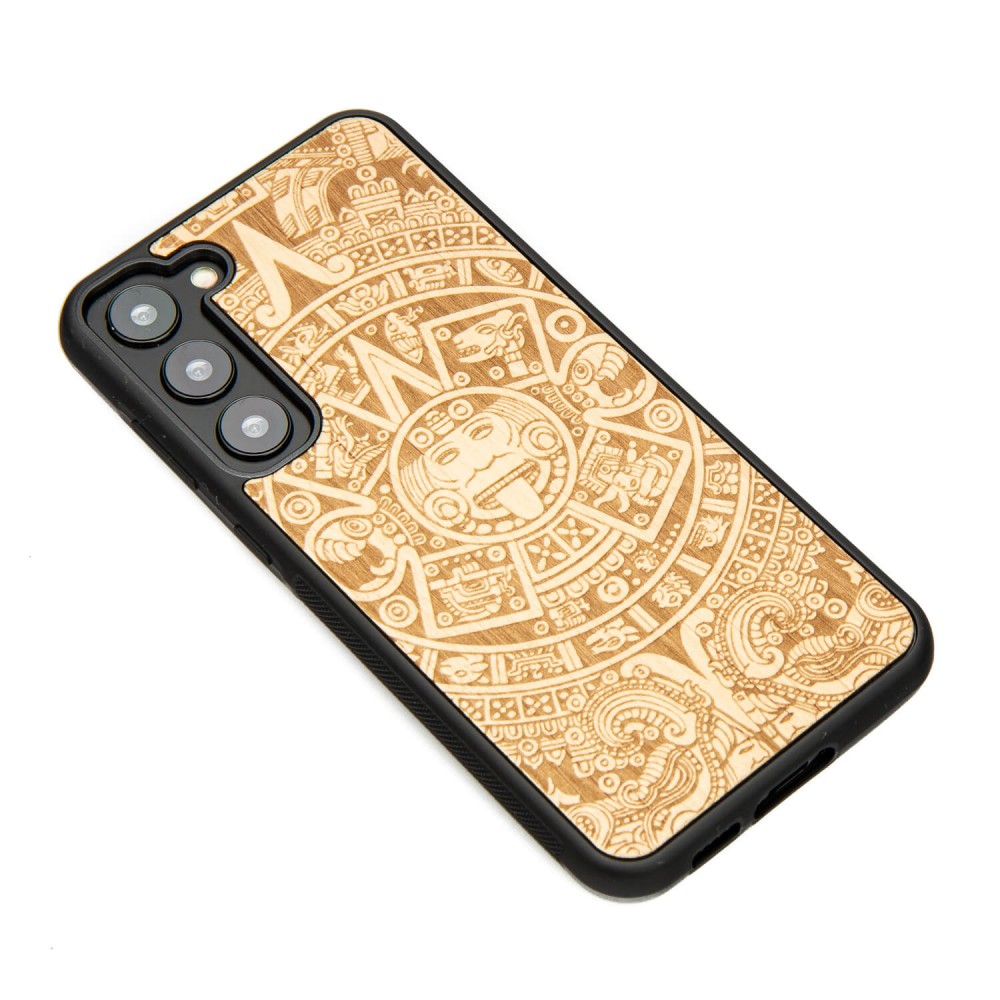 Samsung Galaxy S23 Plus Aztec Calendar Anigre Bewood Wood Case