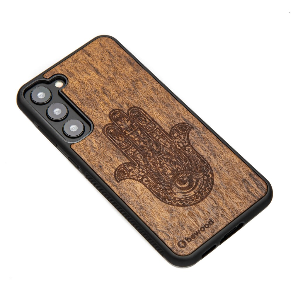 Drewniane Etui Bewood na Samsung Galaxy S23 Plus HAMSA IMBUIA