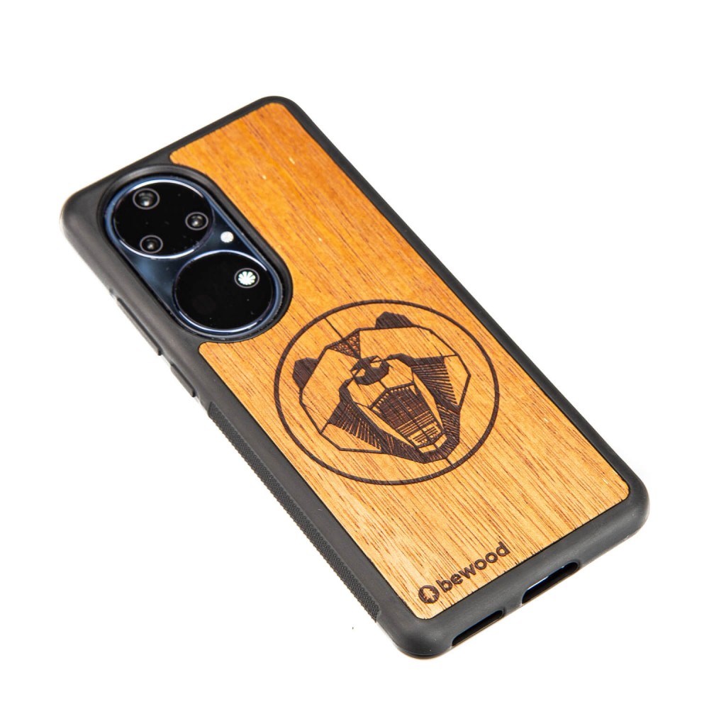 Huawei P50 Pro Bear Merbau Bewood Wood Case