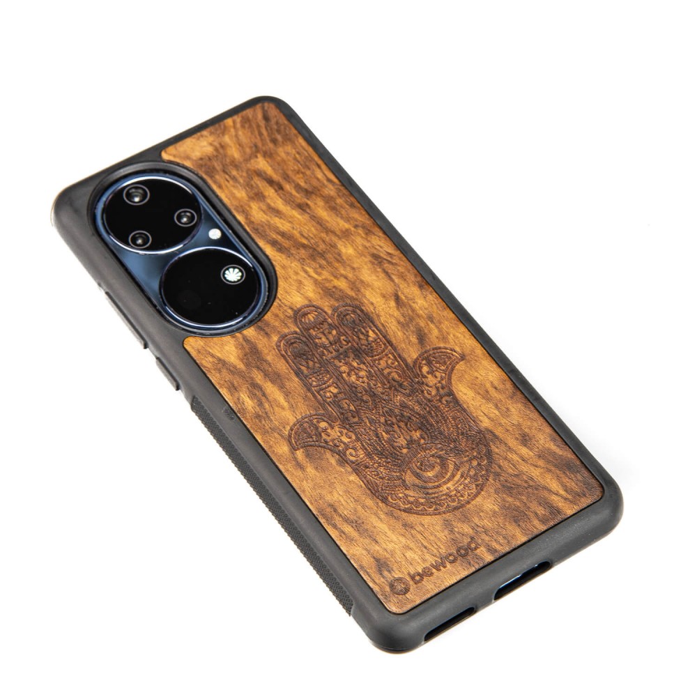 Drewniane Etui Bewood Huawei P50 Pro HAMSA IMBUIA