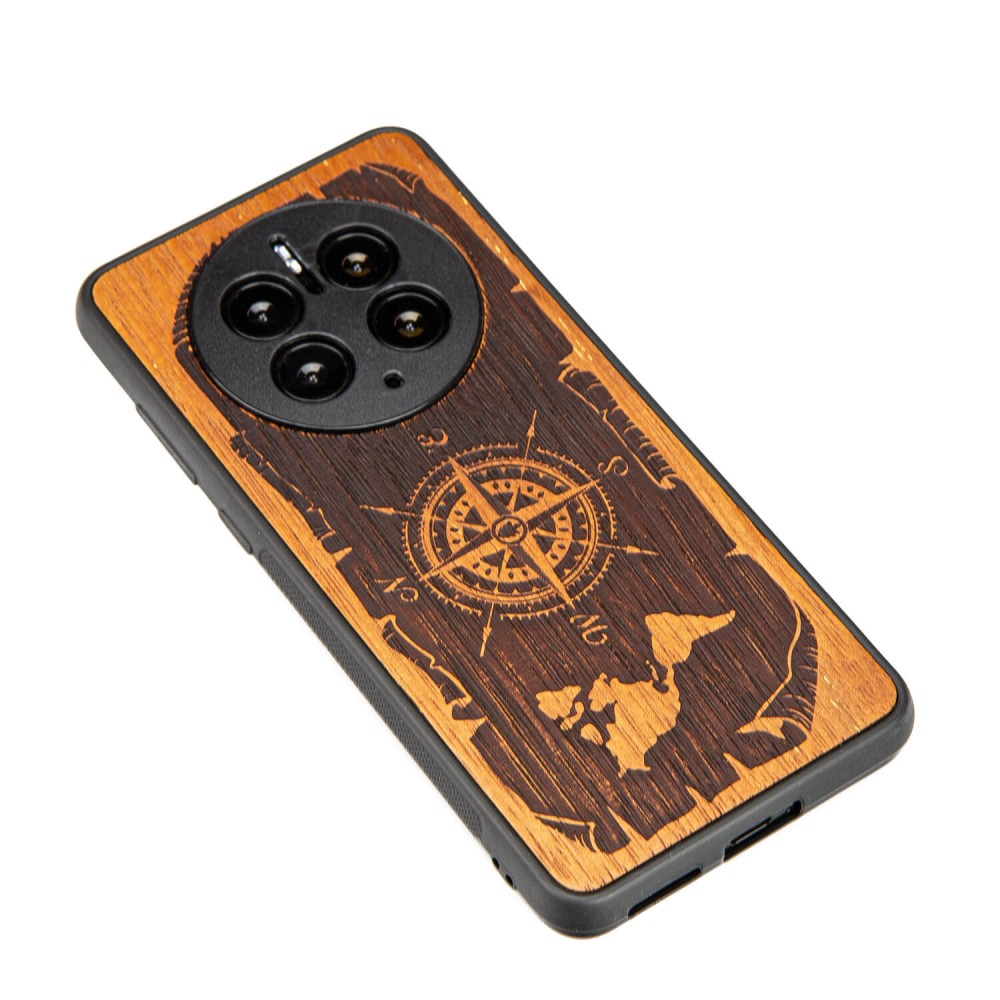 Huawei Mate 50 Pro Compass Merbau Bewood Wood Case