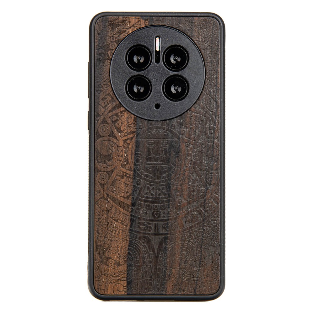 Huawei Mate 50 Pro Aztec Calendar Ziricote Bewood Wood Case