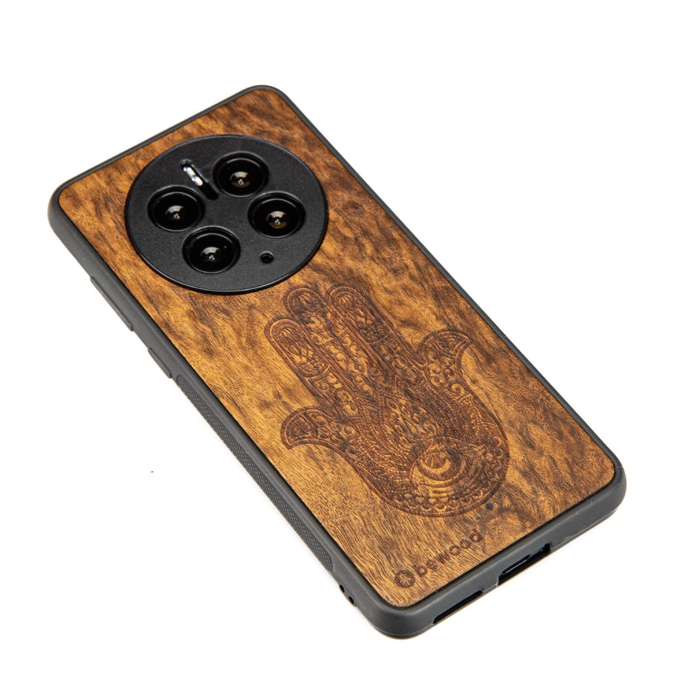 Drewniane Etui Bewood Huawei Mate 50 Pro HAMSA IMBUIA