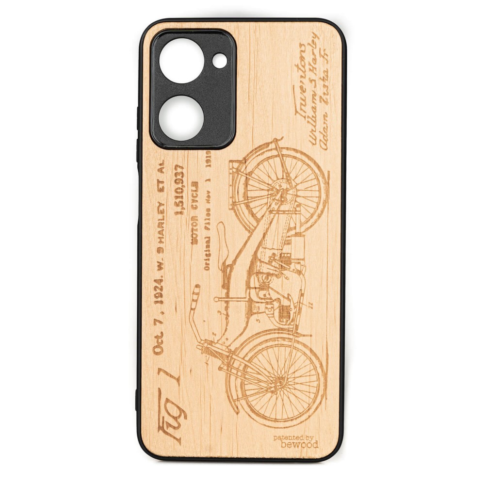 Drewniane Etui Bewood Realme 10 4G HARLEY PATENT ANIEGRE