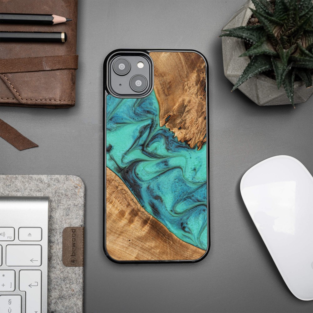 Bewood Resin Case - iPhone 14 Plus - Turquoise