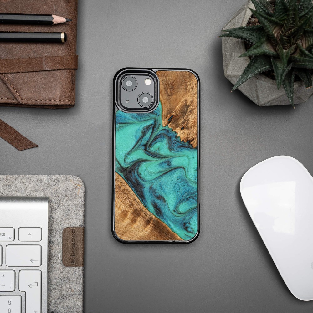 Etui Bewood Unique na iPhone 13 Mini - Turquoise