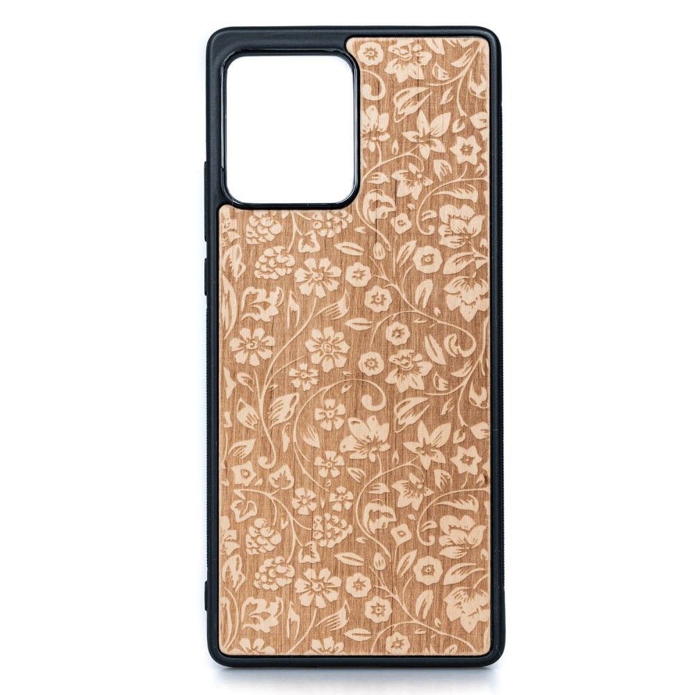 Drewniane Etui Bewood Motorola Edge 30 Fusion KWIATY POLNE ANIEGRE