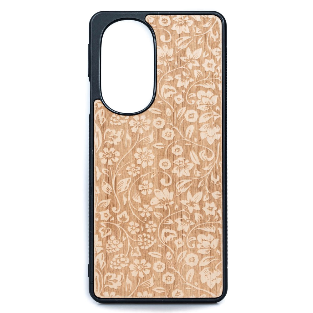 Motorola Edge 30 Pro Flowers Anigre Bewood Wood Case