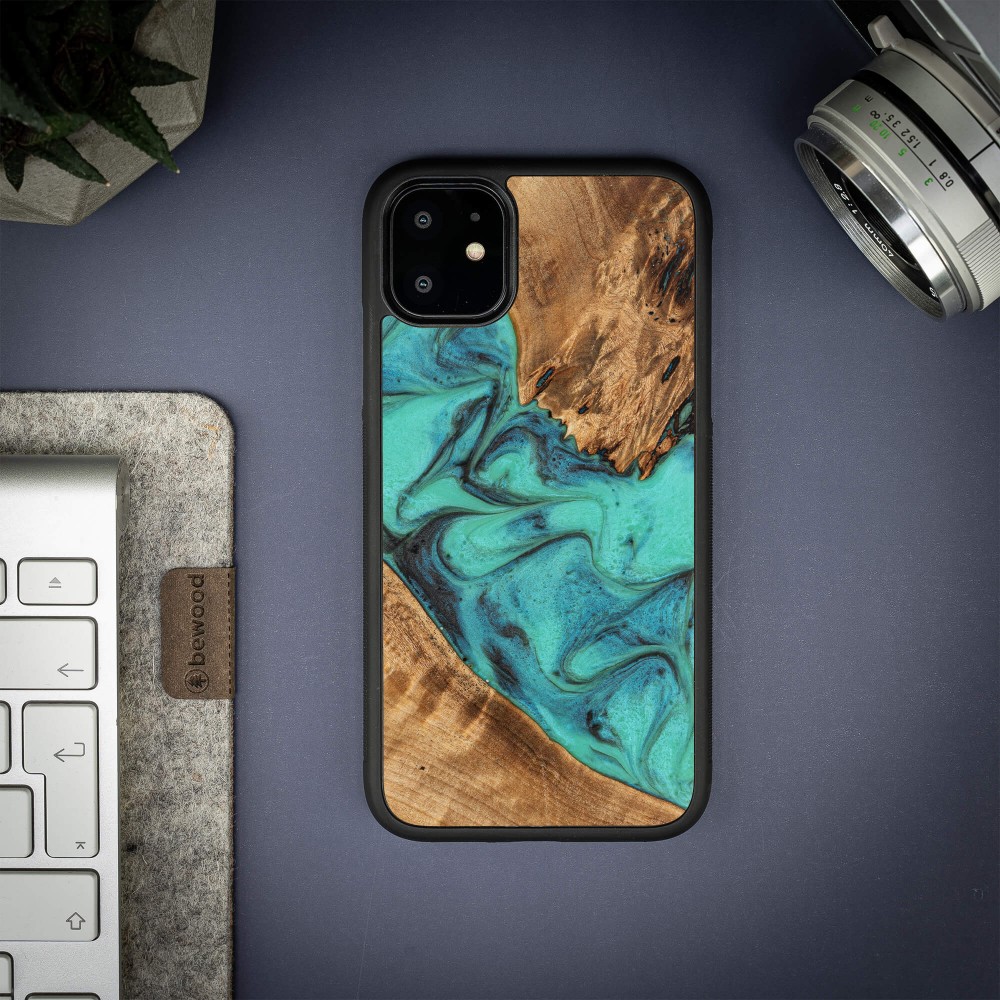 Etui Bewood Unique na iPhone 11 - Turquoise