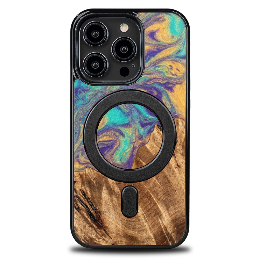 Etui Bewood Unique na iPhone 14 Pro - Planets - Merkury z MagSafe