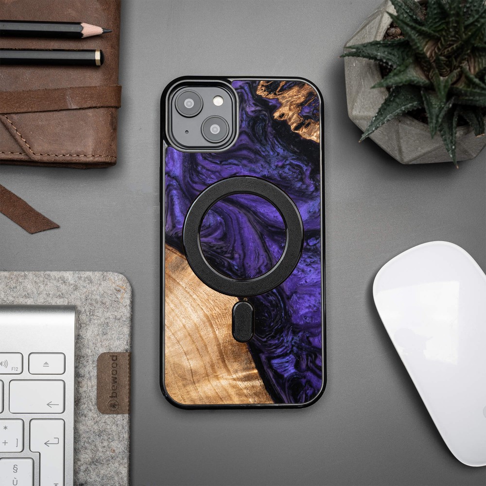 Bewood Resin Case - iPhone 14 Plus - Violet - MagSafe