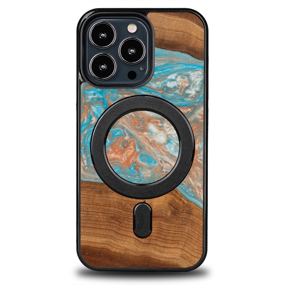 Etui Bewood Unique na iPhone 13 Pro - Planets - Saturn z MagSafe