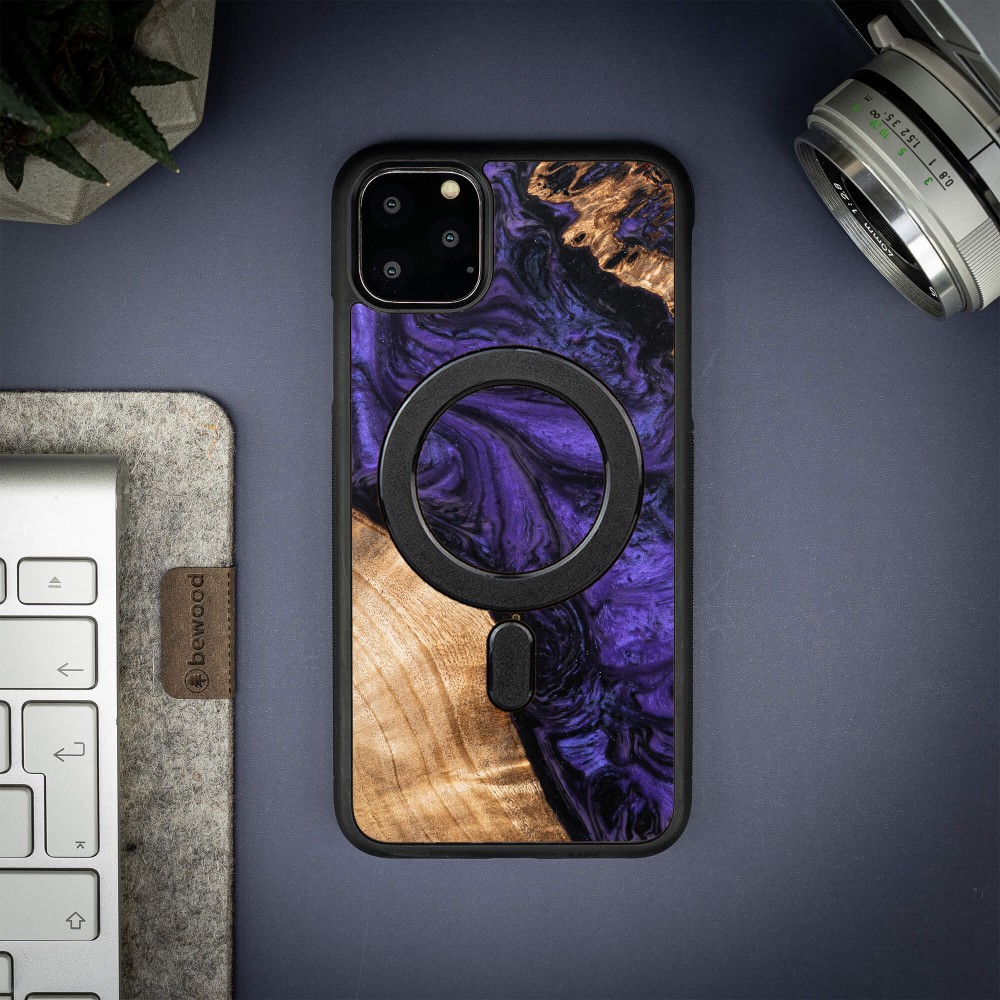 Bewood Resin Case - iPhone 11 Pro Max - Violet - MagSafe