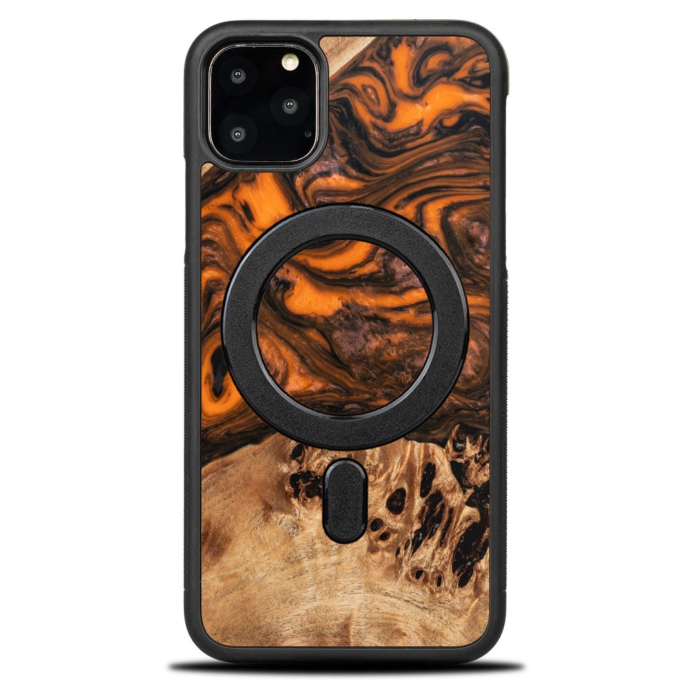 Bewood Resin Case - iPhone 11 Pro Max - Orange - MagSafe