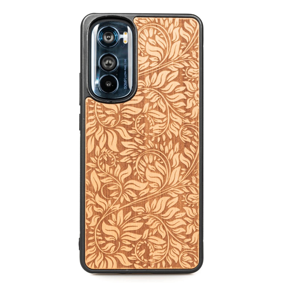 Drewniane Etui Bewood Motorola Edge 30 LIŚCIE JABŁOŃ