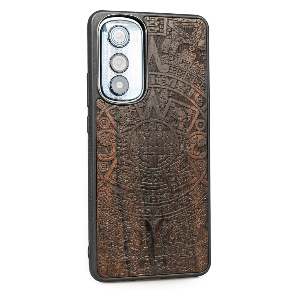 Drewniane Etui Bewood Motorola Edge 30 KALENDARZ AZTECKI ZIRICOTE