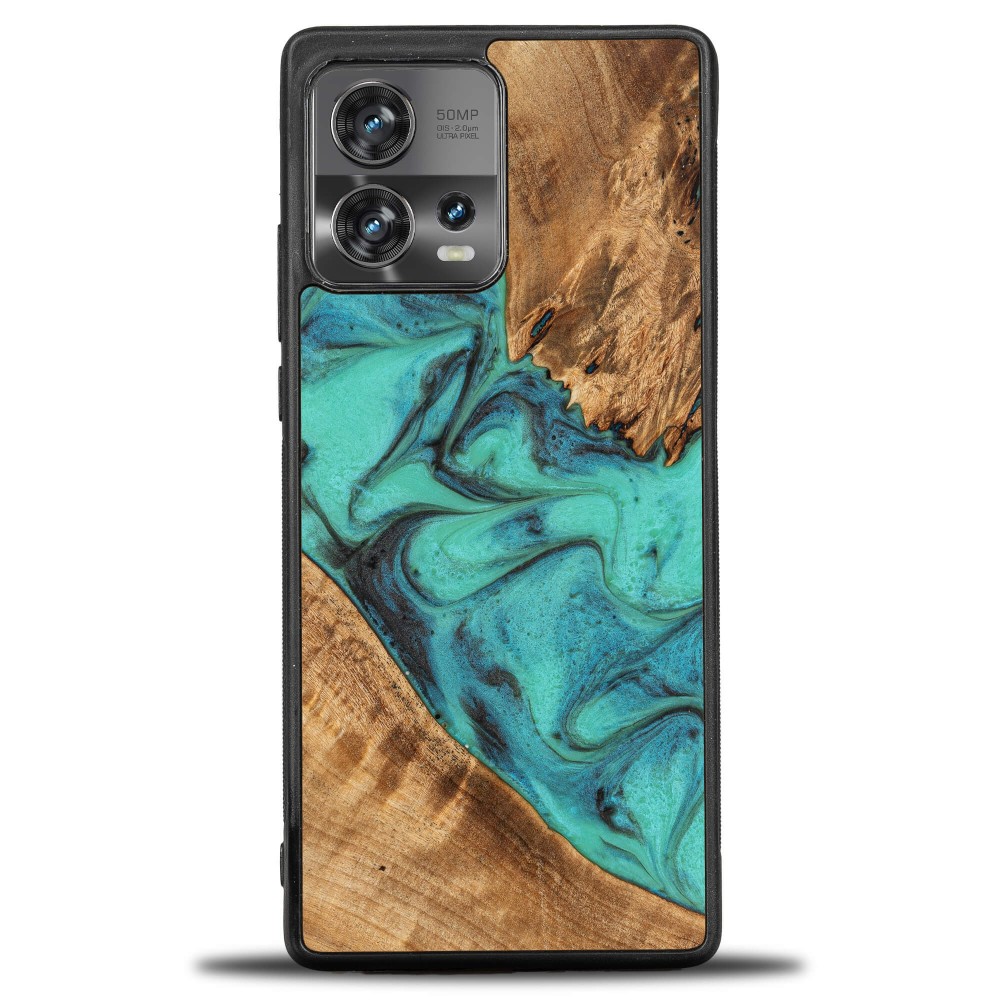 Bewood Resin Case - Motorola Edge 30 Fusion - Turquoise