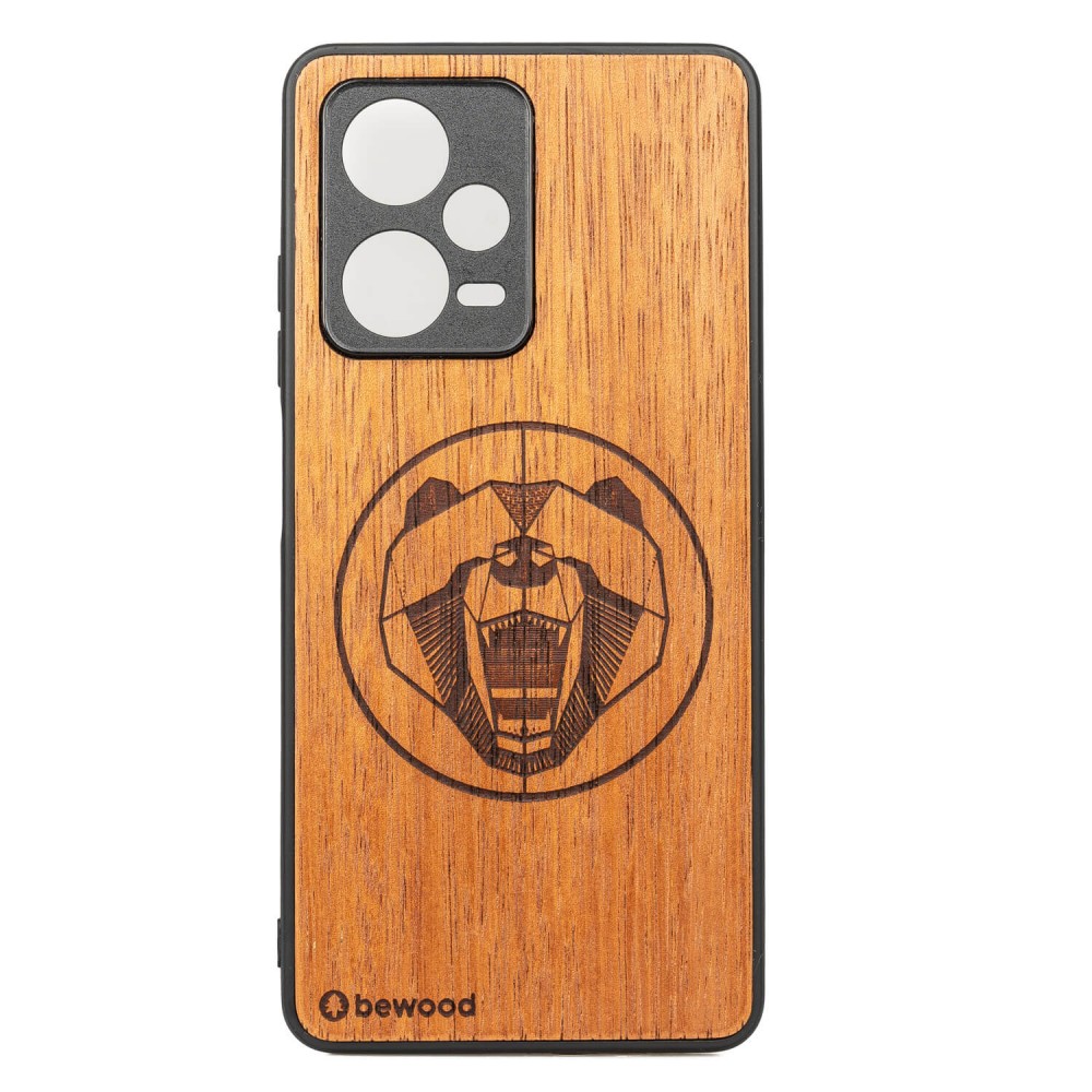 Drewniane Etui Bewood Redmi Note 12 Pro 5G NIEDŹWIEDŹ MERBAU