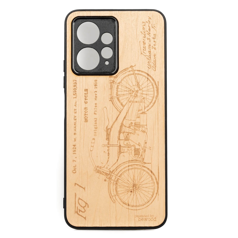 Drewniane Etui Bewood Redmi Note 12 4G HARLEY PATENT ANIEGRE