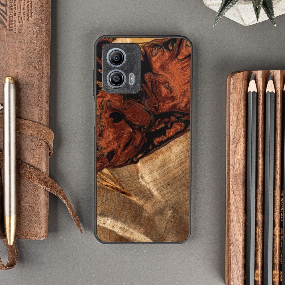 Bewood Resin Case - Motorola G53 5G - 4 Elements - Fire